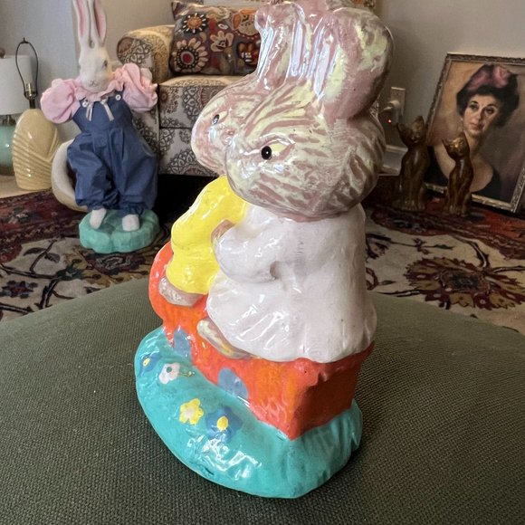 Vtg Easter Rabbit WAX CANDLES Set of 3 Unburned Decorative Novelty Bunny Candles - Picture 14 of 15